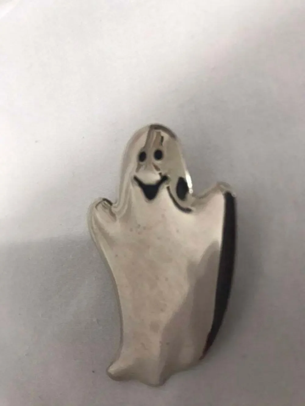 Ghost Hallmark Vintage Brooch Silvertone pin pinback Fun! Cute!